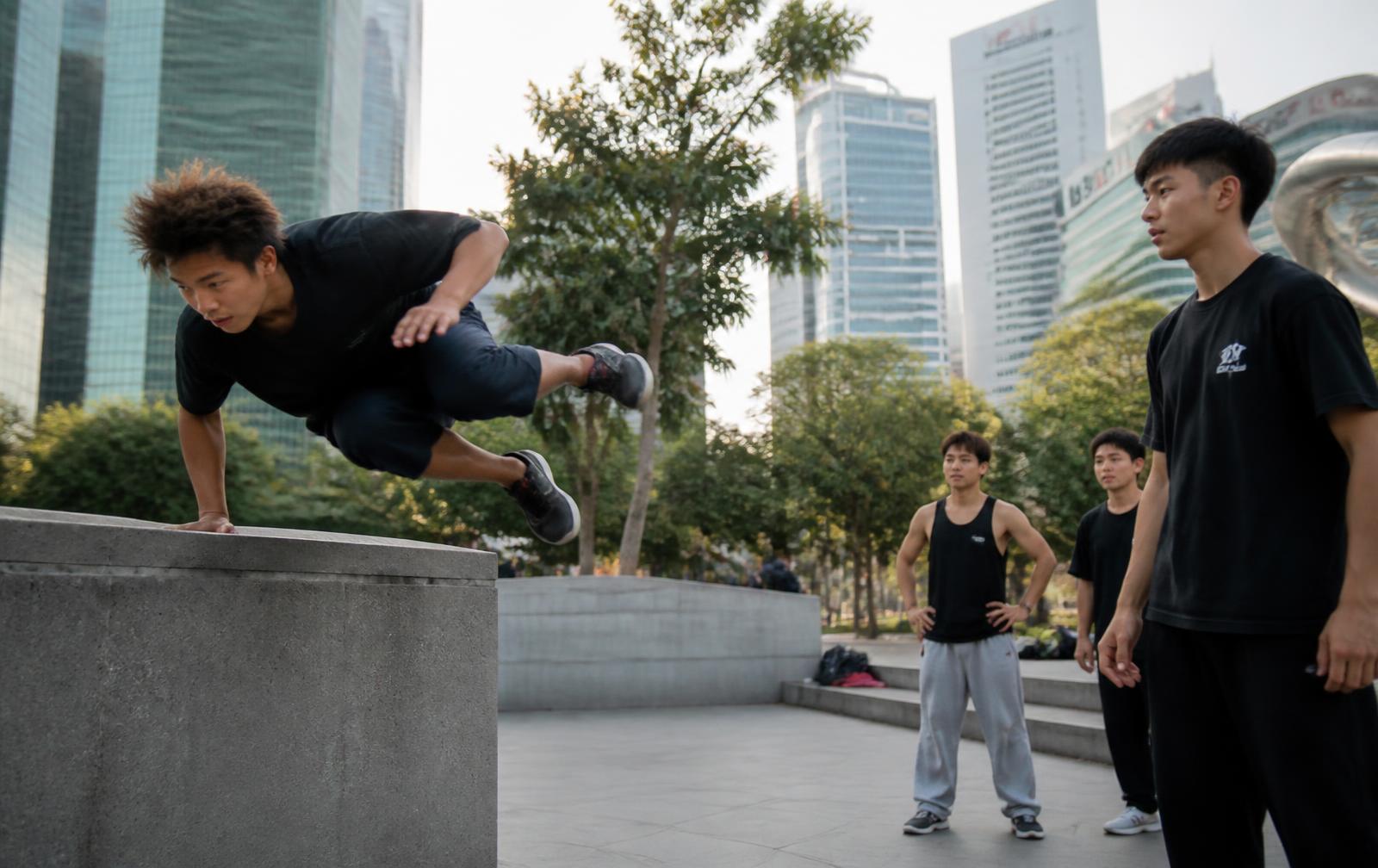Lion City Parkour community training session